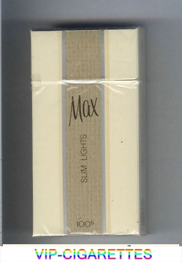 Max Slim Lights 100s cigarettes hard box