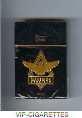 Maverick Specials black and gold cigarettes hard box