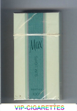 Max Slim Lights Menthol 100s cigarettes hard box