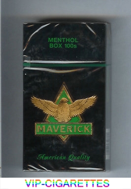 Maverick Menthol Box 100s black and gold and green cigarettes hard box