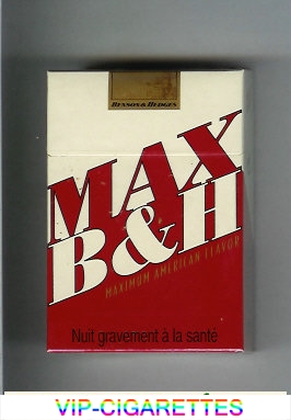 Max B and H Maximum American Flavor cigarettes hard box