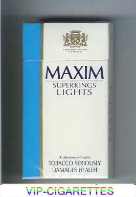 Maxim Lights Super Kings 100s cigarettes hard box