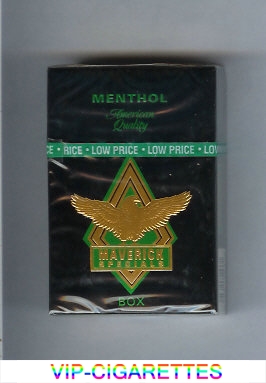 Maverick Specials Menthol black and gold and green cigarettes hard box