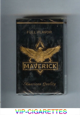 Maverick Full Flavor black and gold cigarettes soft box