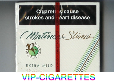 Matinee Slims Extra Mild 25 cigarettes Menthol wide flat hard box