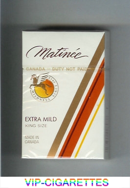 Matinee Extra Mild King Size cigarettes hard box