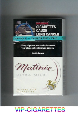 Matinee Ultra Mild cigarettes hard box