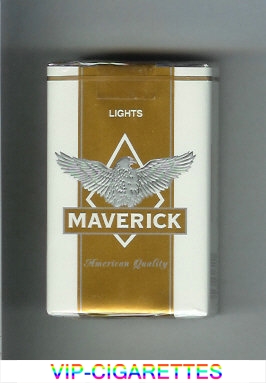 Maverick Lights white and gold and grey cigarettes soft box