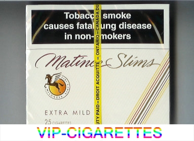 Matinee Slims Extra Mild 25 cigarettes King Size wide flat hard box