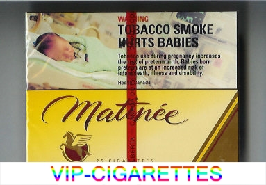 Matinee 25 Short cigarettes wide flat hard box