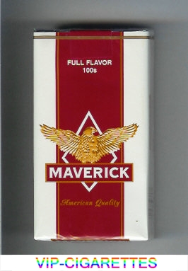 Maverick Full Flavor 100s white and red and yellow cigarettes soft box