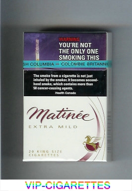 Matinee Extra Mild 20 King Size cigarettes hard box