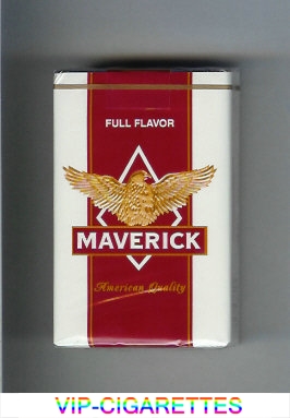 Maverick Full Flavor white and red and yellow cigarettes soft box