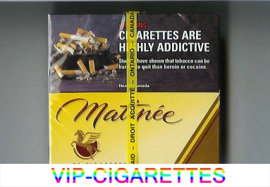 Matinee 20 cigarettes wide flat hard box