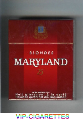 Maryland Blondes 25s red cigarettes hard box