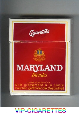 Maryland Blondes 25s red and white cigarettes hard box