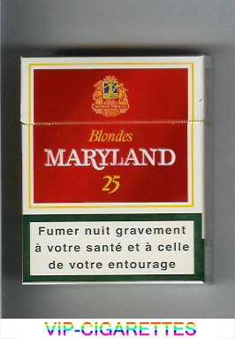 Maryland Blondes 25s Rouges red and white cigarettes hard box