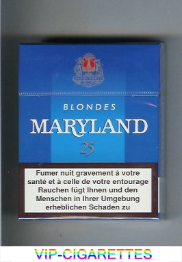 Maryland Blondes 25s Bleues blue cigarettes hard box