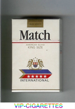 Match International cigarettes hard box