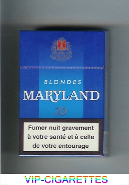 Maryland Blondes blue cigarettes hard box