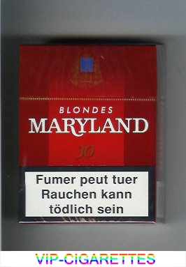 Maryland Blonde 30 red cigarettes hard box