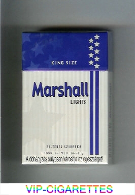 Marshall Lights cigarettes hard box