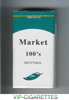 Market 100s Menthol cigarettes soft box