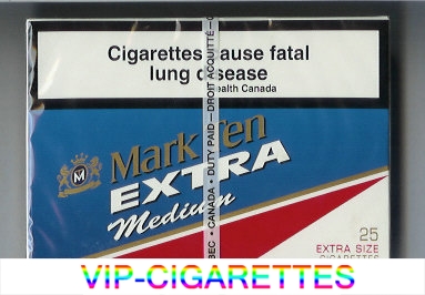 Mark Ten Extra Medium 25 cigarettes wide flat hard box