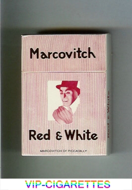 Marcovitch Red and White cigarettes hard box