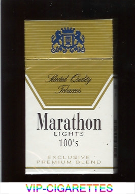 Marathon Lights 100s Exclusive Premium Blend cigarettes hard box