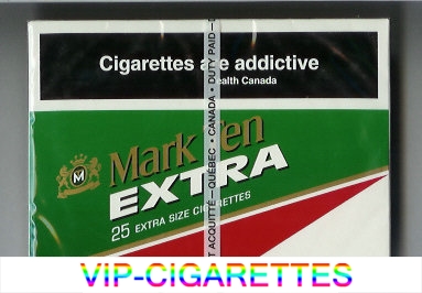 Mark Ten Extra 25 cigarettes wide flat hard box