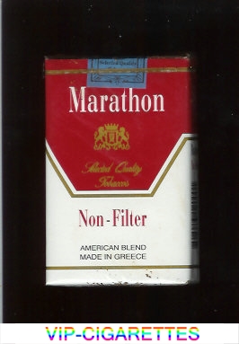 Marathon Non-Filter American Blend white and red cigarettes soft box