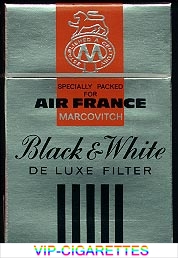 Marcovitch Black and White Deluxe Filter cigarettes hard box