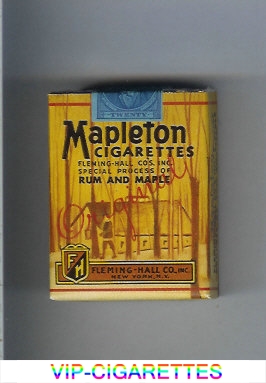 Mapleton Rum and Maple cigarettes soft box