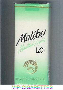Malibu Menthol Lights 120s cigarettes soft box