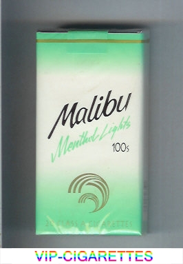 Malibu Menthol Lights 100s cigarettes soft box