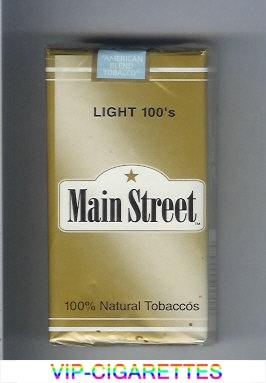 Main Street Light 100s cigarettes soft box