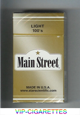 Main Street Light 100s cigarettes hard box