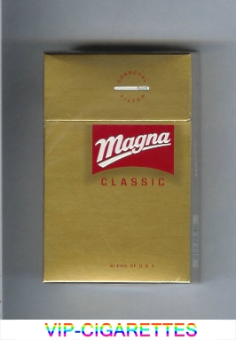 Magna Classic Blend of USA gold and red cigarettes hard box