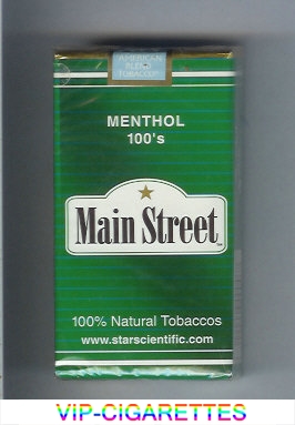 Main Street Menthol 100s cigarettes soft box