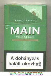 Main Action Filter Menthol Taste green cigarettes hard box