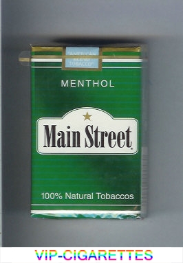 Main Street Menthol cigarettes soft box