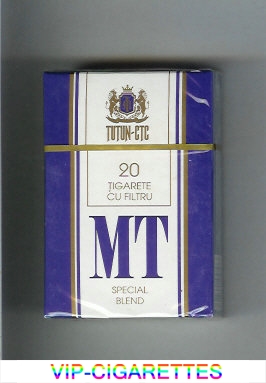 MT Special Blend white and blue cigarettes hard box