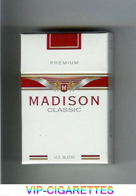 Madison Classic Premium U.S. Blend cigarettes hard box