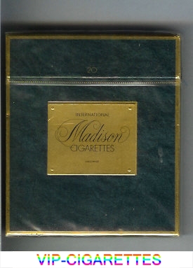 Madison International 100s cigarettes wide flat hard box
