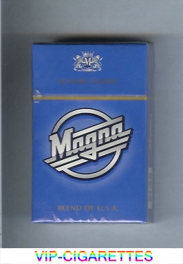 Magna Luxury Lights Blend of USA blue cigarettes hard box