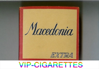 Macedonia Extra cigarettes wide flat hard box