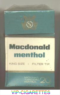 Macdonald Menthol cigarettes hard box