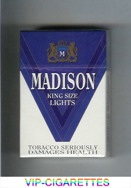 Madison Lights cigarettes hard box