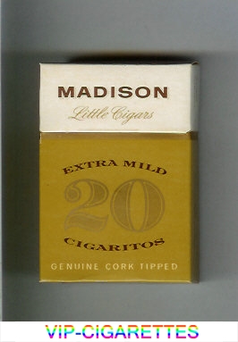 Madison Little Cigars Extra Mild Cigaritos cigarettes hard box